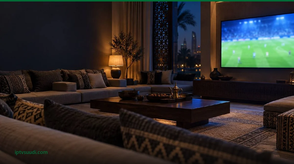 مجلس سعودي يشاهد فيه أفراد مباراة كرة قدم بديلاً عن beIN Sports